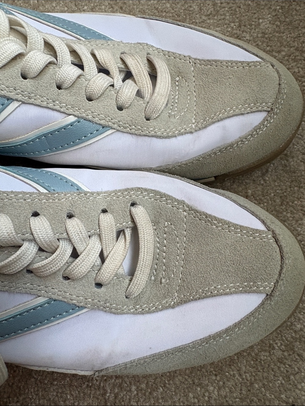 Draper James White Sneakers with Light Blue detail! Like new condition.